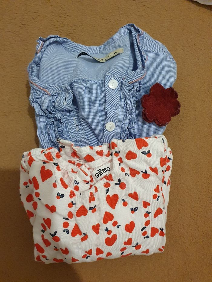 LOt 2 Blouse 12 mois ML