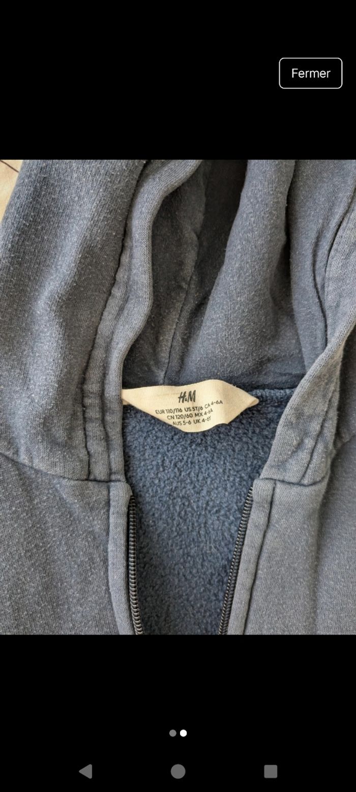 Sweat zippé à capuche H&M - photo numéro 2