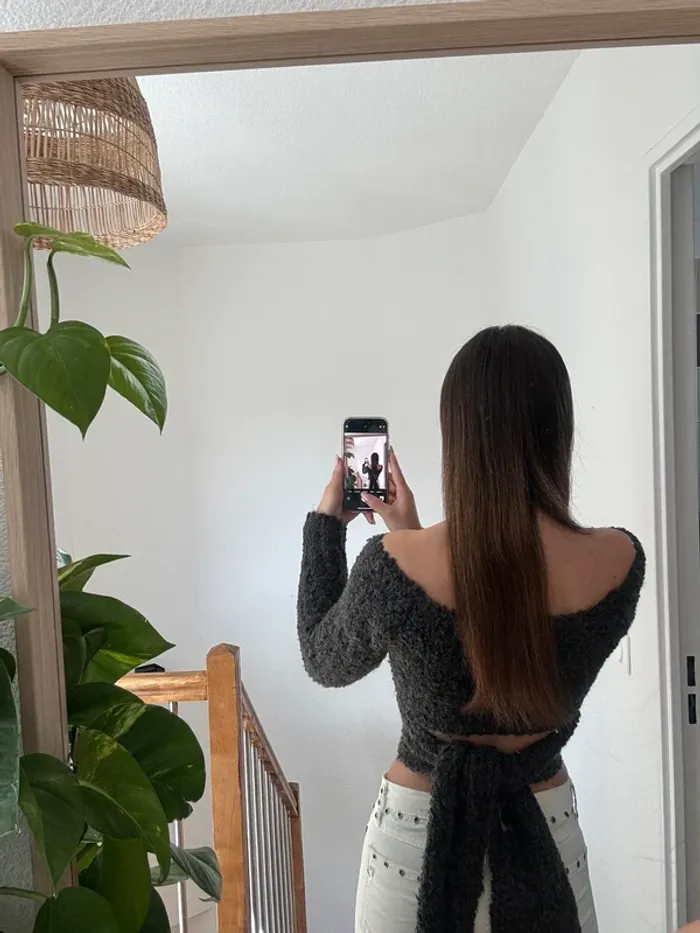 Pull type cache cœur gris ASOS - photo numéro 2