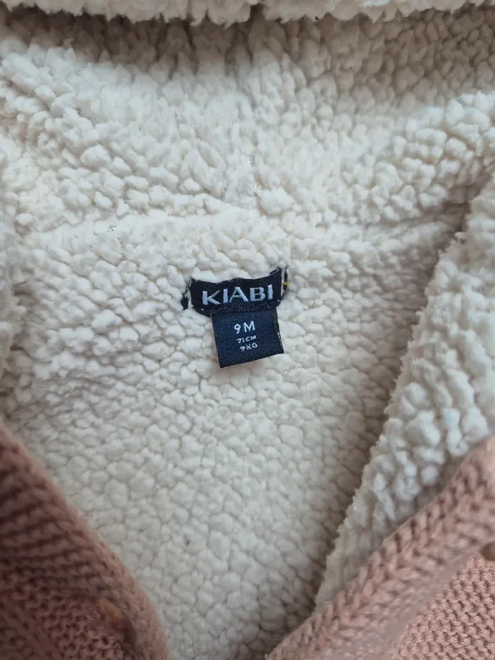 Magnifique gilet veste en maille et polaire kiabi 9 mois - photo numéro 3