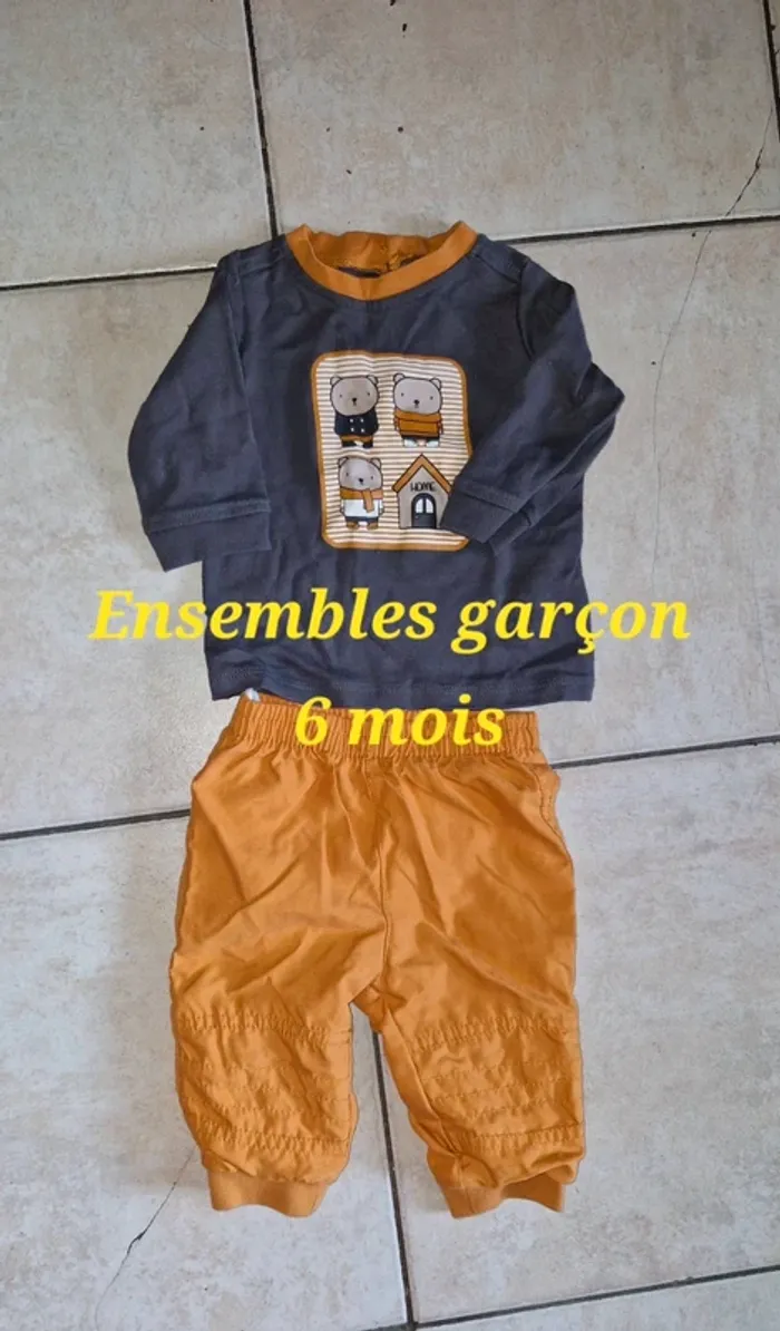 3 ensembles garçon 6 mois