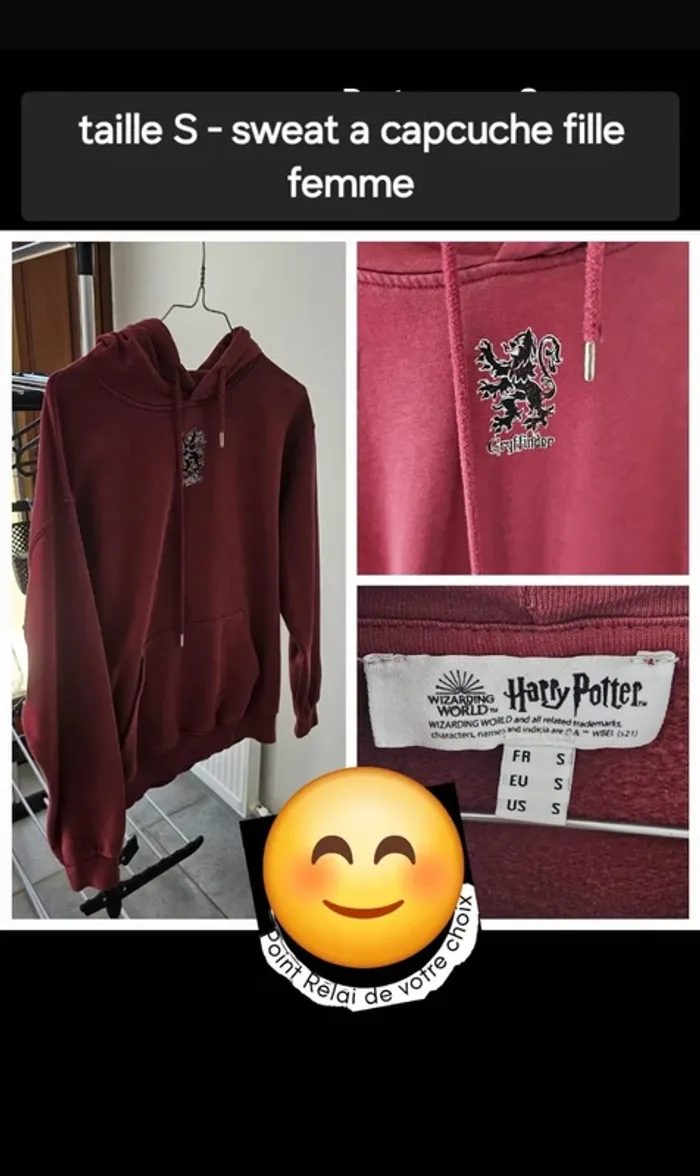 Sweat à capuche femme /fille. Taille s