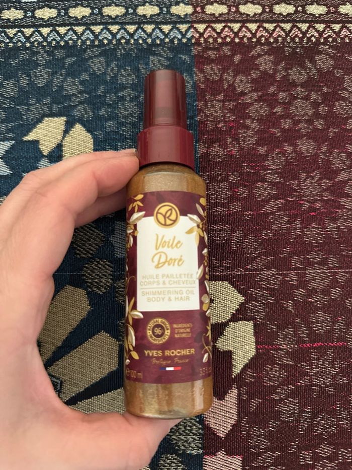 Huile pailletée Corps et Cheveux Voile Doré