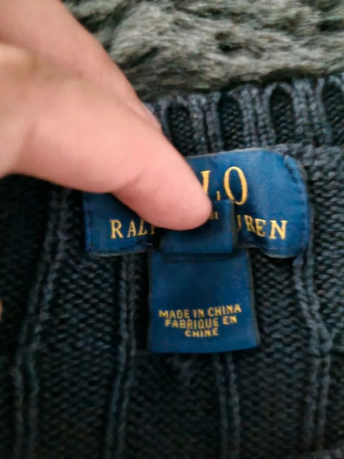 Pull torsadé Ralph Lauren bleu marine, 6-7 ans Enfant - photo numéro 6