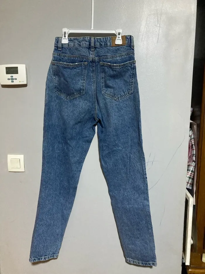 Jean mom bleu Bershka – Taille 34 - photo numéro 14