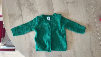 Gilet en laine mélangée vert