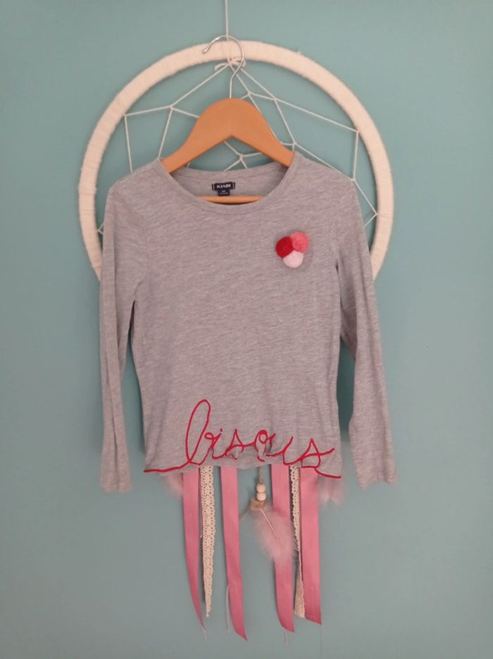 Tee-shirt ml bisou pompom