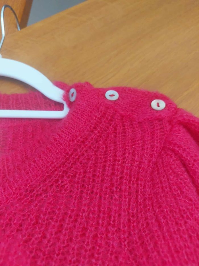 Pull fushia rayé mohair Karl Marc John neuf - photo numéro 4