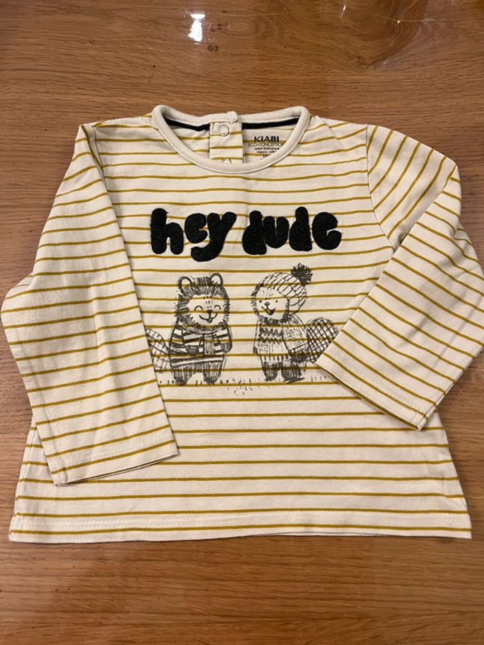 Teeshirt manches longues kiabi taille 18 mois