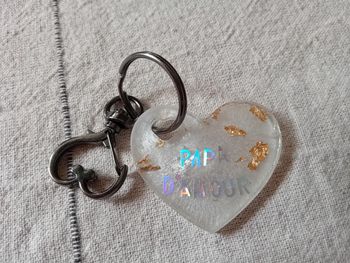 Porte clé cœur papa d'amour