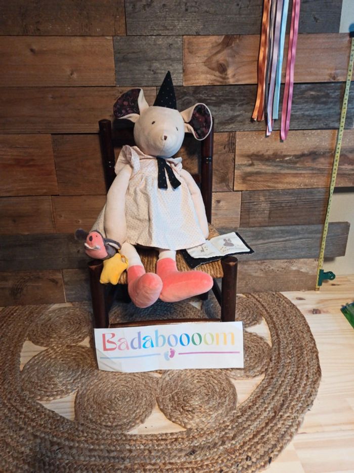 Peluche grande souris activités moulin roty tbe