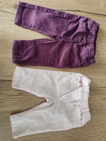 Lot de 2 pantalons fille 3 mois