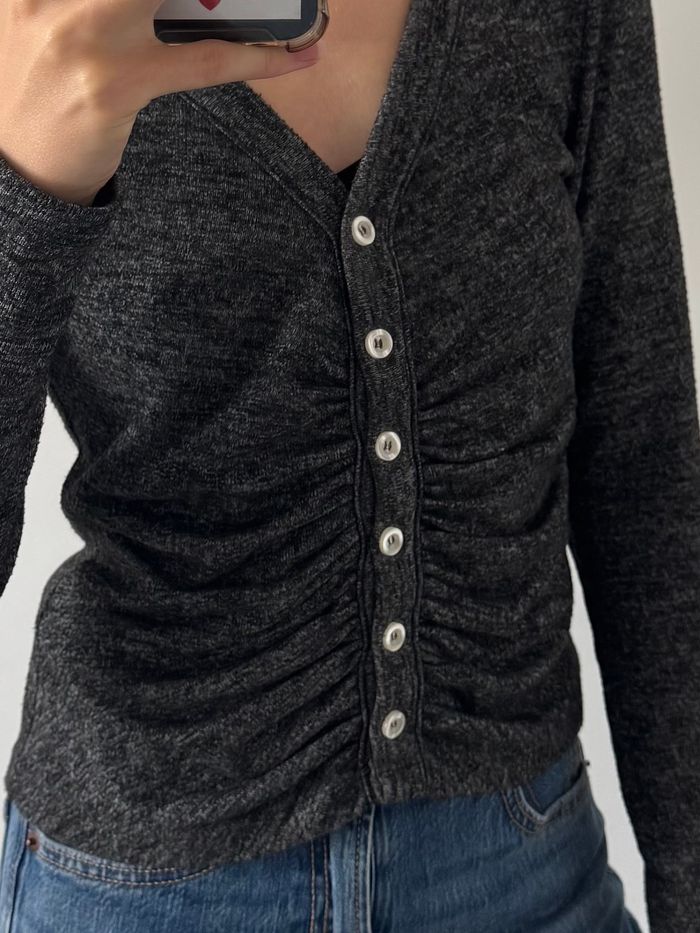 Cardigan gris chiné NA-KD - photo numéro 2