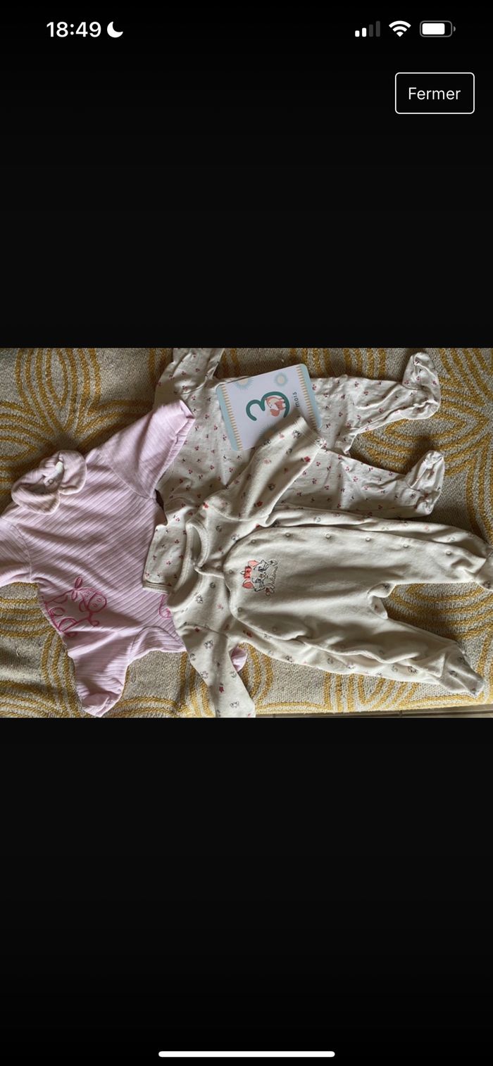 Lot pyjamas taille 3 mois - photo numéro 5