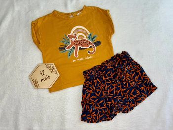 Ensemble short et t shirt Gémo 12 mois