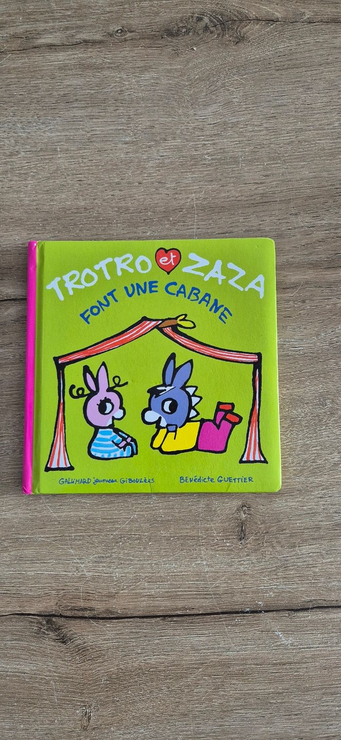 Livre Trotro et Zaza font une cabane