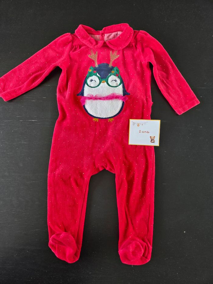 Pyjama pingouin de Noël 2 ans