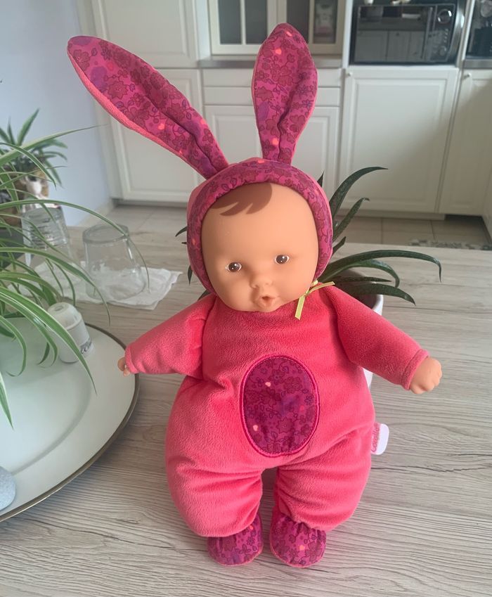 Corolle poupée chiffon de 33 cm lapin rose