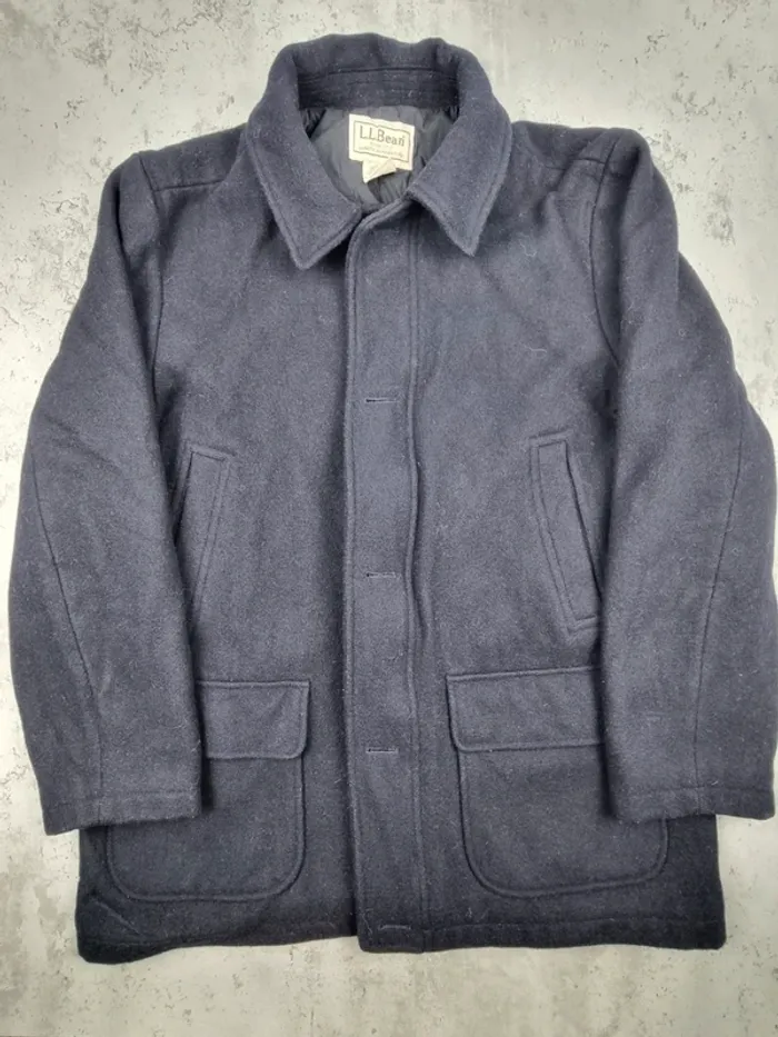 Caban L.L. Bean bleu marine – Taille L Homme (mesures en photos)