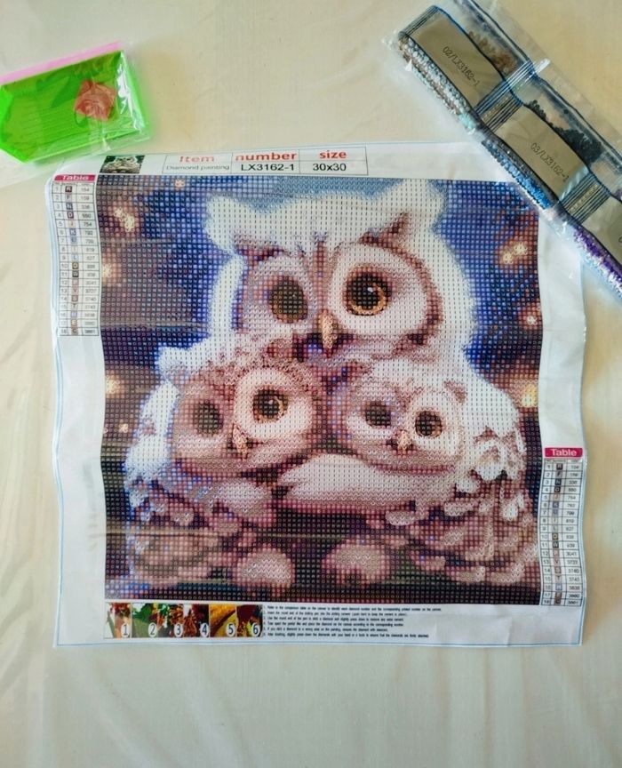 Diamond painting chouette #A021 - photo numéro 2