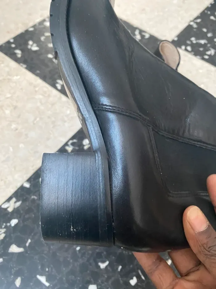 Bottines San Marina noires cuir – T39 - photo numéro 4