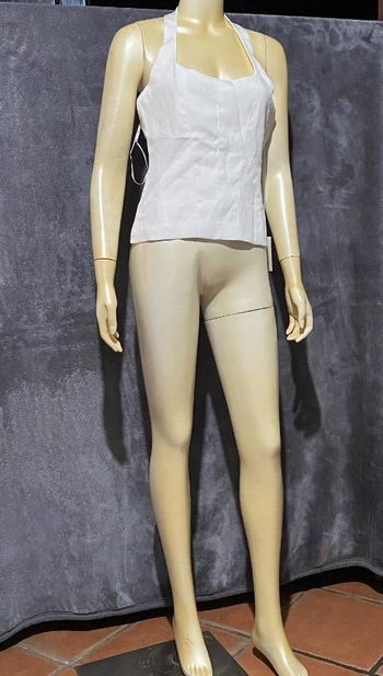 Top blanc sans manches taille M