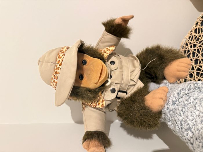 marionnette à main vintage Hosung Safari Chimp de 1992, singe en peluche corps entier - photo numéro 6