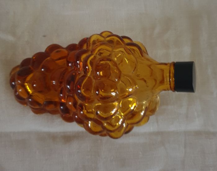 Flacon en verre fumé en forme de grappe de raisin - Vintage - photo numéro 2