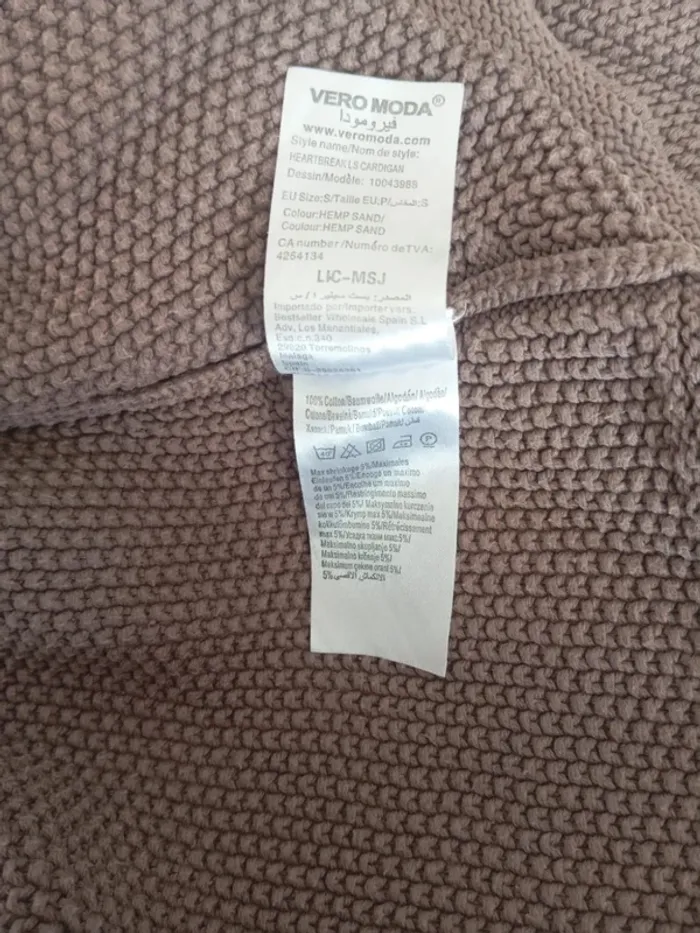 Gilet marron vero moda taille s - photo numéro 5