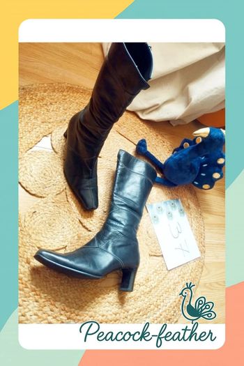 Bottes noires talons 37