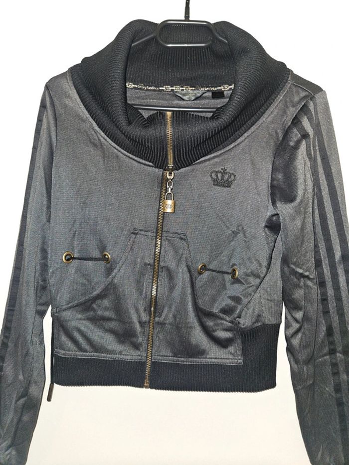 👑 Veste vintage Adidas Respect Me Missy Elliott noire T36
