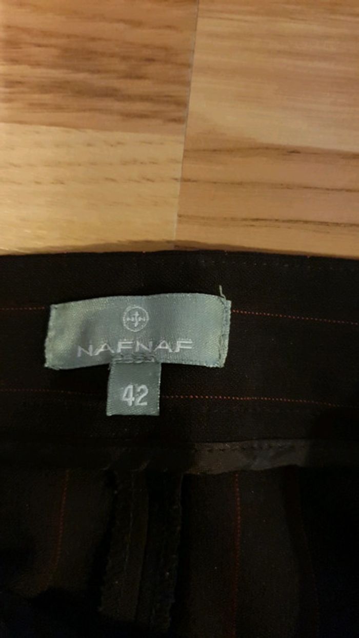 pantalon habille naf naf 42 rayé - photo numéro 2