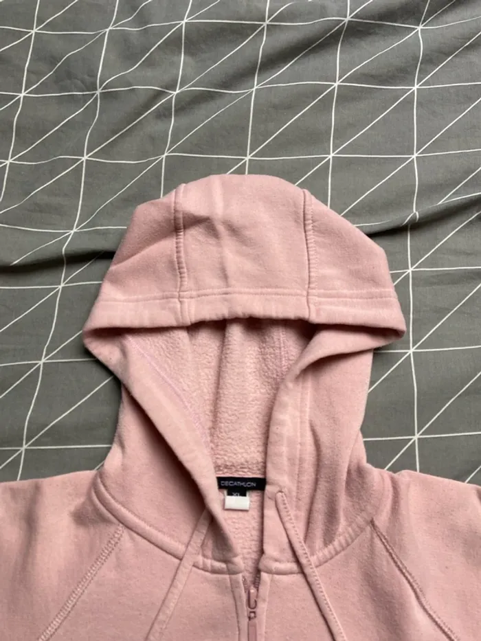 Sweat veste molleton rose - photo numéro 5