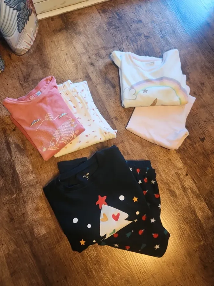 Lot de 3 pyjamas d'hiver