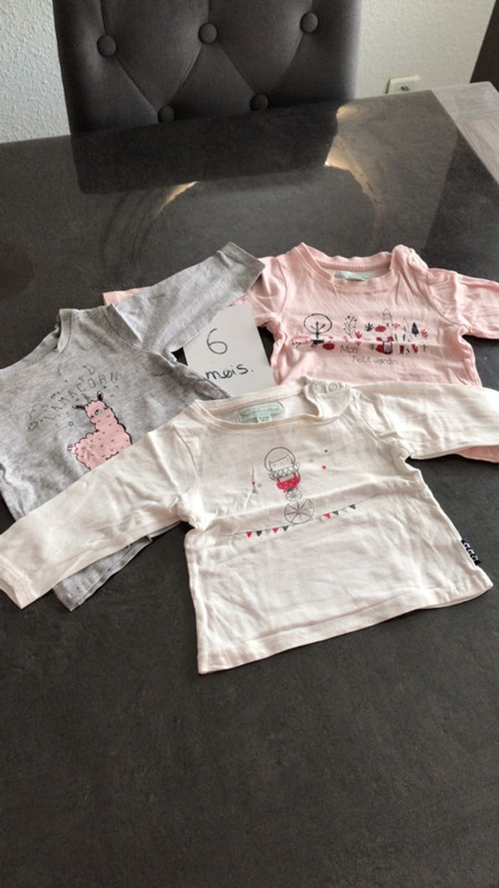 Lot 3 teeshirt manche longues