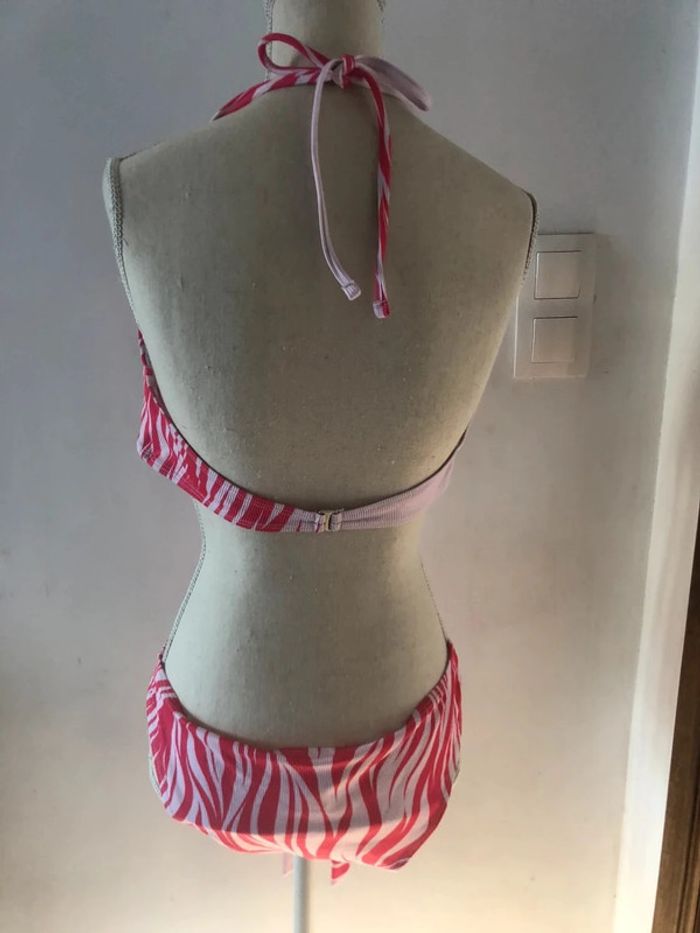 Sublime bikini zébré rose taille l shein très bon état - photo numéro 3