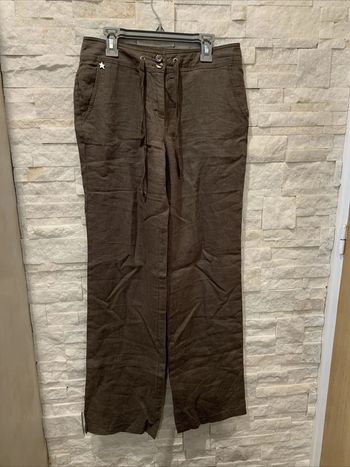 Pantalon marron Sud Express 100% Lin T36