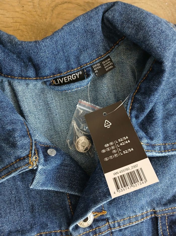 Veste en jeans homme - taille L - neuf avec étiquettes - photo numéro 2