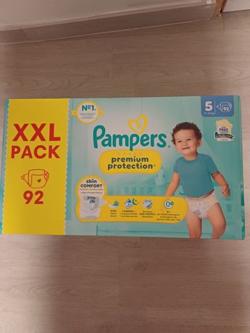 92 couches pampers premium protection taille 5