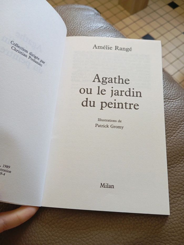 Roman Agathe ou le jardin du peintre de Amélie Rangé bon état - photo numéro 4