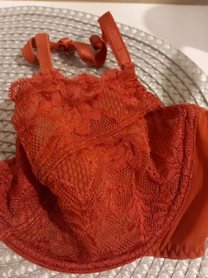 🥰 Soutien gorge taille 100c rouge - photo numéro 2