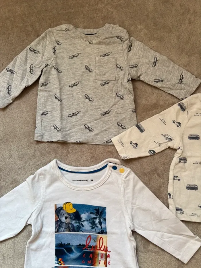 Lot tee shirt manches longues - photo numéro 2