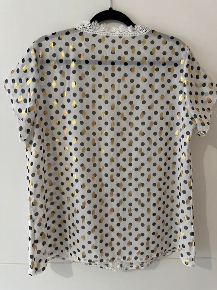 Blouse chic à pois dorés – SHEIN – Taille L - photo numéro 2