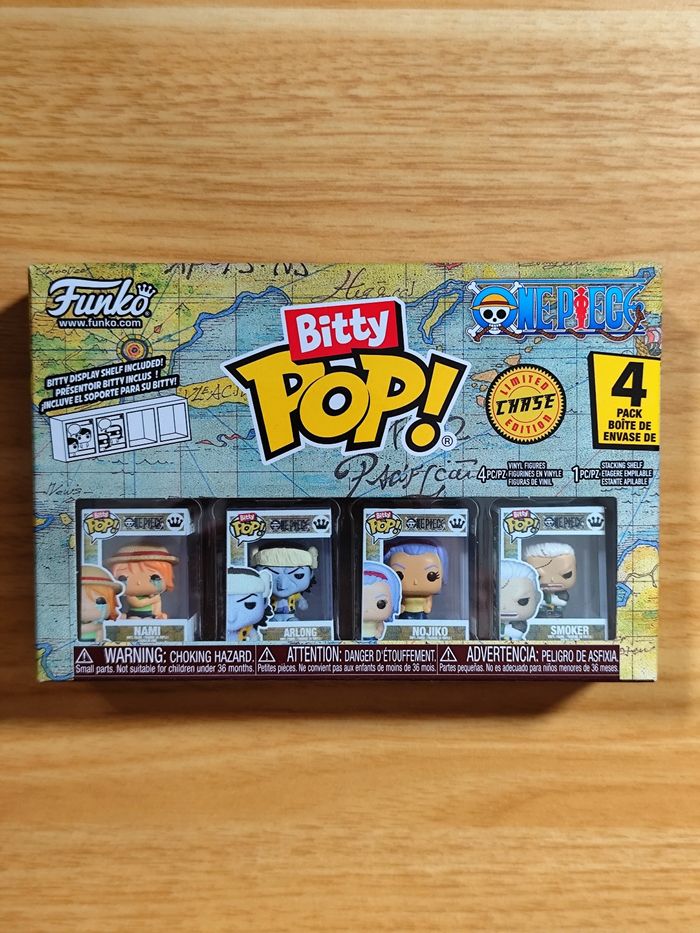 Boîte 4 Bitty Pop! - One Piece (Nami, Arlong, Nojiko, Smoker)