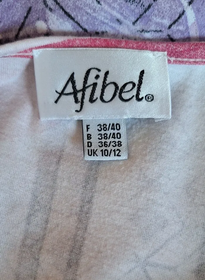 T-Shirt motifs multicolores Afibel - photo numéro 6