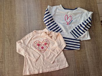 Lot de 2 T shirts Vertbaudet 4 ans en très bon état