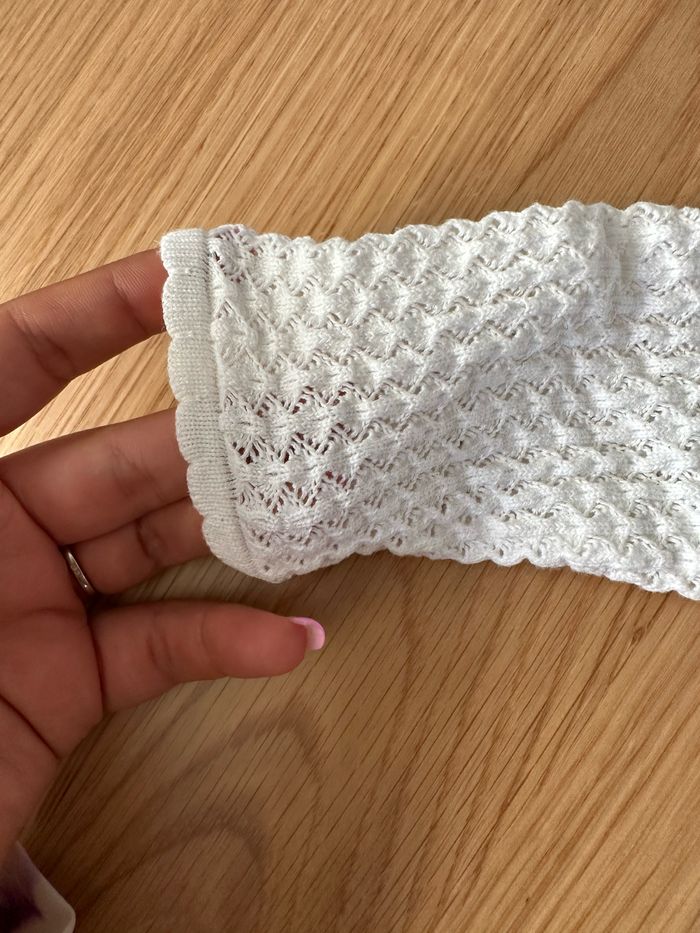 Magnifique gilet blanc en maille ajourée 🤩 - photo numéro 3