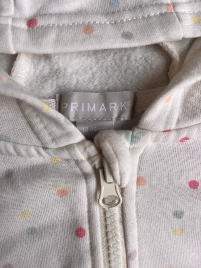 Sweat à capuche avec zip primark 18 mois - photo numéro 2