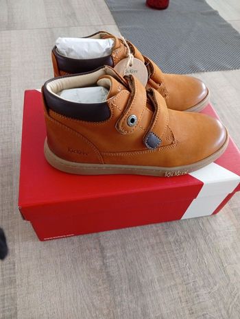 Bottines garçon kickers tackeasy en cuir