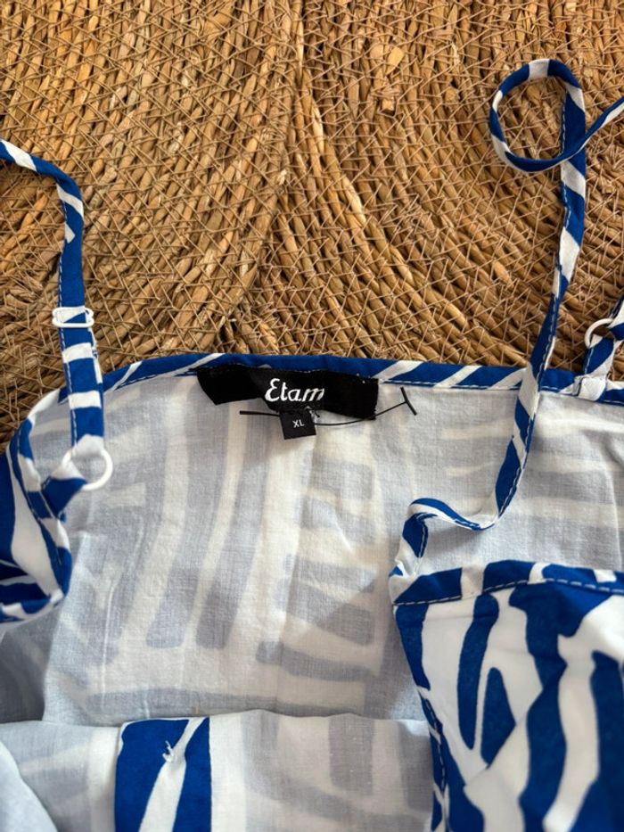 Robe bleue à motif Etam taille XL - photo numéro 3